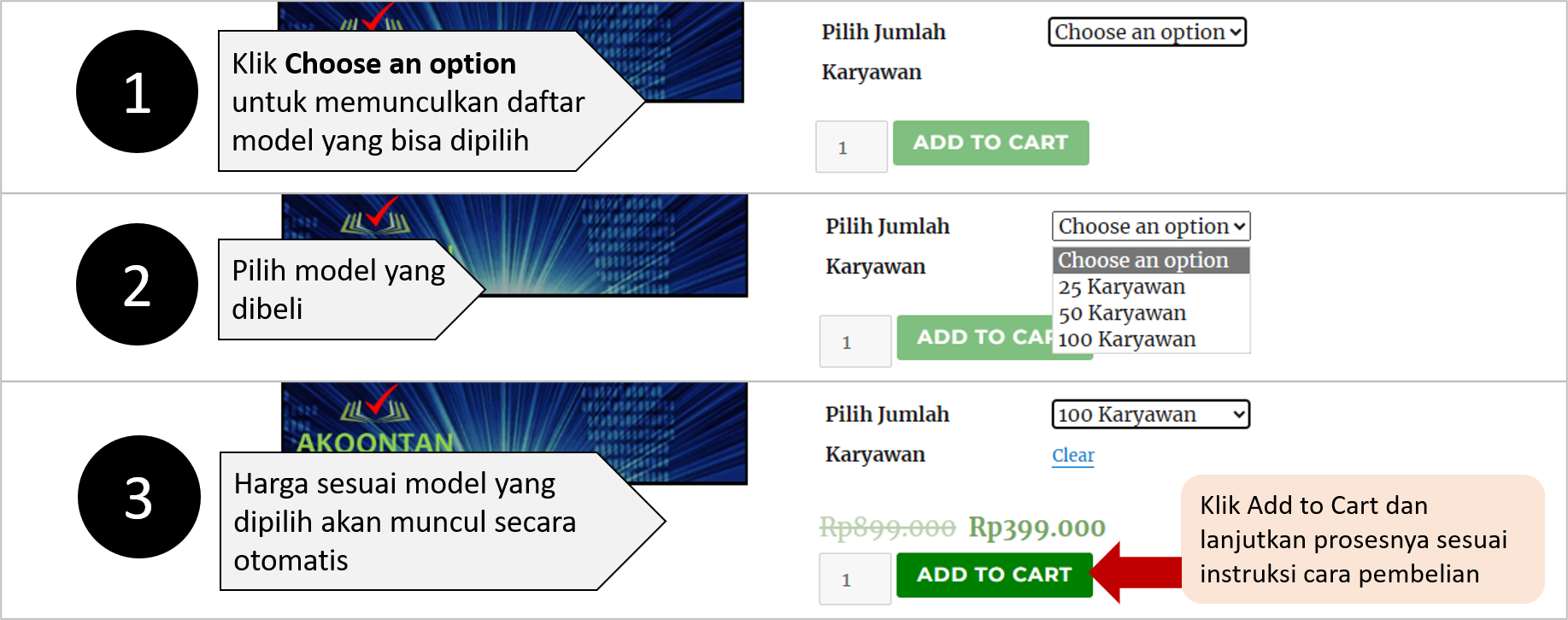Cara Pembelian Akoontan HRD